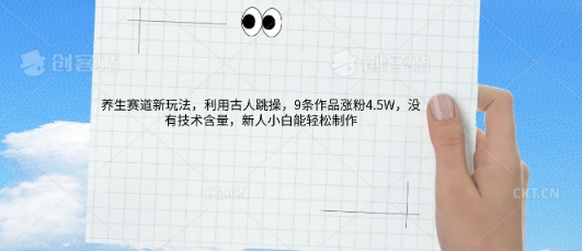 AI养生赛道新玩法，10条作品涨粉5.2W，操作简单，新人小白能轻松制作-无名社区-24小时自助低价投流平台