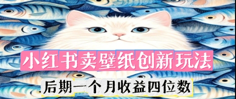 小红书卖壁纸创新玩法，后期一个月收益四位数-无名社区-24小时自助低价投流平台