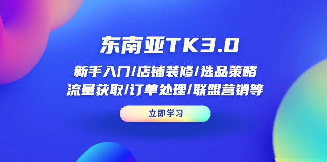 （14208期）东南亚TK3.0：新手入门/店铺装修/选品策略/流量获取/订单处理/联盟营销等-无名社区-24小时自助低价投流平台