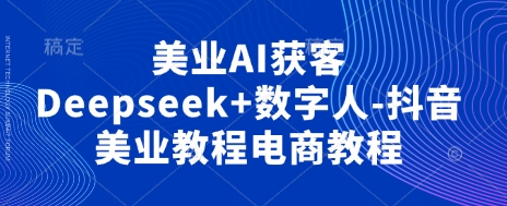 美业AI获客Deepseek+数字人-抖音美业教程电商教程-无名社区-24小时自助低价投流平台