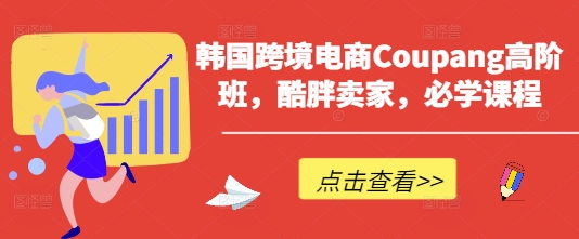 韩国跨境电商Coupang高阶班，酷胖卖家，必学课程-无名社区-24小时自助低价投流平台