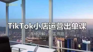 TikTok小店运营出单课，从开店选品、运营出单、发货回款，进行全流程讲解-无名社区-24小时自助低价投流平台