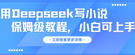 用Deepseek写小说，保姆级教程，小白可实操-无名社区-24小时自助低价投流平台