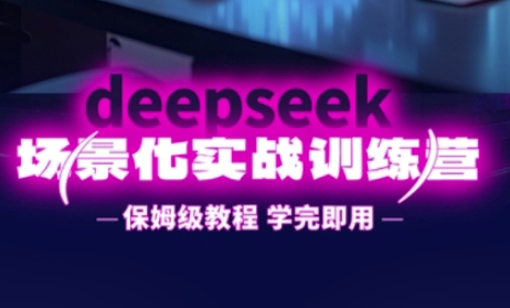 DeepSeek场景化实战训练营，保姆级教程，学完即用，手把手教你用DeepSeek提升效率-无名社区-24小时自助低价投流平台